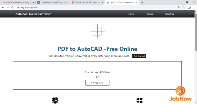 Chuyển PDF sang cad bằng Autodwg