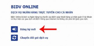 cách đăng ký internet banking BIDV online